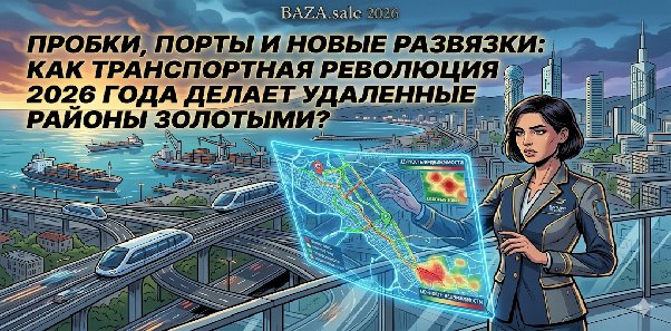 ПРОБКИ, ПОРТЫ И НОВЫЕ РАЗВЯЗКИ: КАК ТРАНСПОРТНАЯ РЕВОЛЮЦИЯ 2026 ГОДА ДЕЛАЕТ УДАЛЕННЫЕ РАЙОНЫ ЗОЛОТЫМИ?