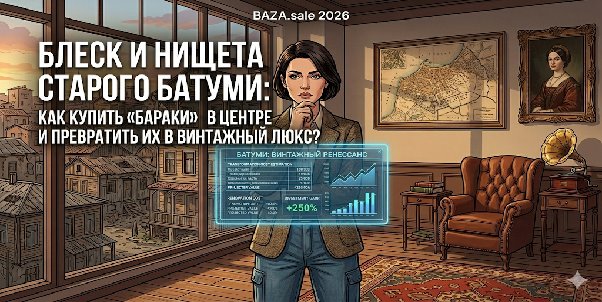 БЛЕСК И НИЩЕТА СТАРОГО БАТУМИ: КАК КУПИТЬ «БАРАКИ» В ЦЕНТРЕ И ПРЕВРАТИТЬ ИХ В ВИНТАЖНЫЙ ЛЮКС?