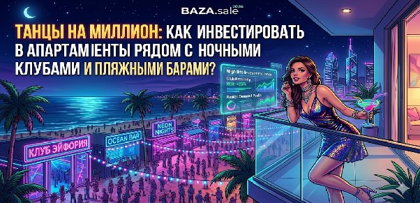 ТАНЦЫ НА МИЛЛИОН: КАК ИНВЕСТИРОВАТЬ В АПАРТАМЕНТЫ РЯДОМ С НОЧНЫМИ КЛУБАМИ И ПЛЯЖНЫМИ БАРАМИ?