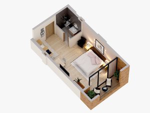 студия в ЖК Boulevard Residence, Батуми — Сту комн.