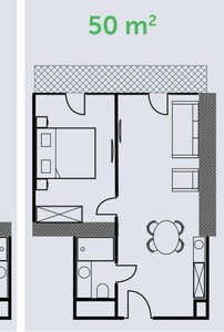 1+1 в Avenue by ORBI, Батуми — 1+1 комн.